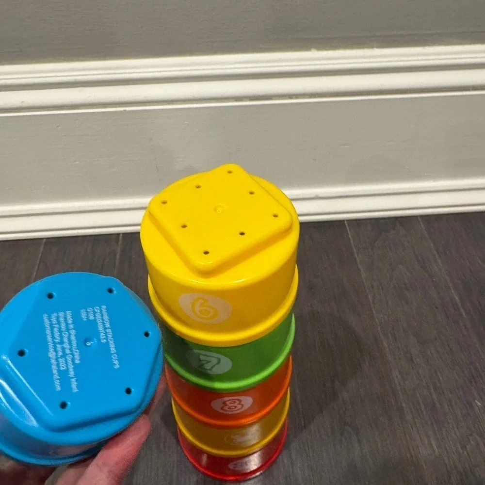 Infant Baby Toddler Colorful Stacking Cups Toy with Electronics in Top Piece